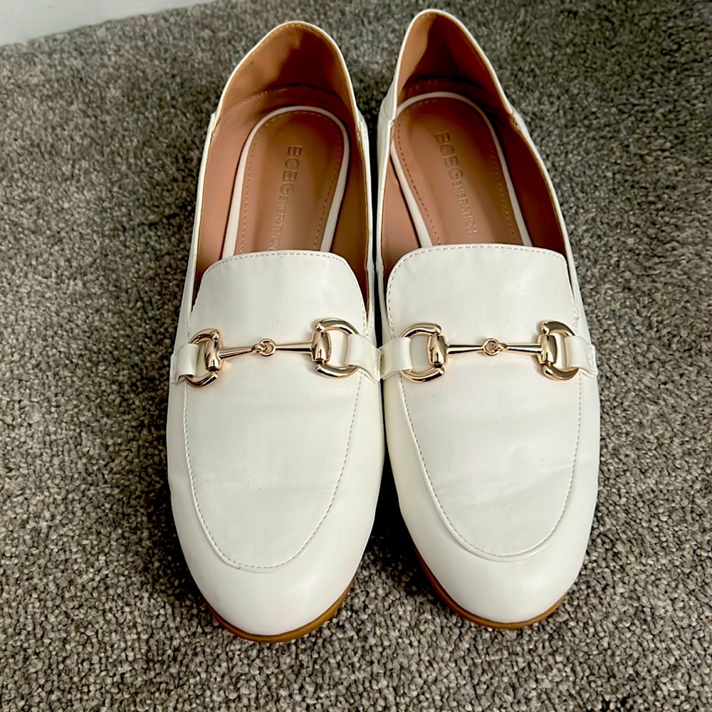 White BCBGeneration convertible loafers